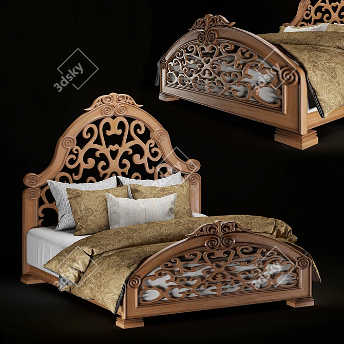 Elegant Bristol Bed: Modern Design 3D model image 1