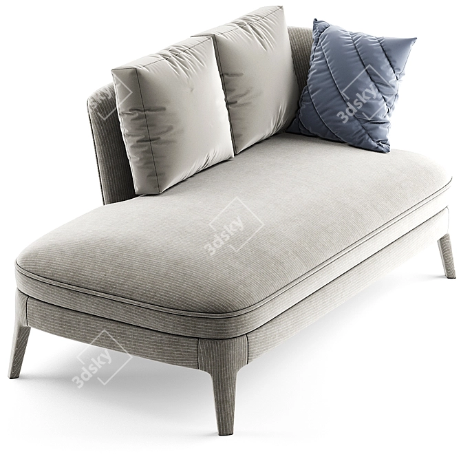 Comfortable Contemporary Lacoon Loveseat 3D model image 2