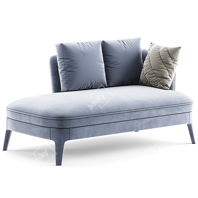 Comfortable Contemporary Lacoon Loveseat 3D model image 3