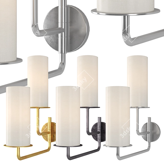 Modern Swing Arm Sconce - Larabee 3D model image 1