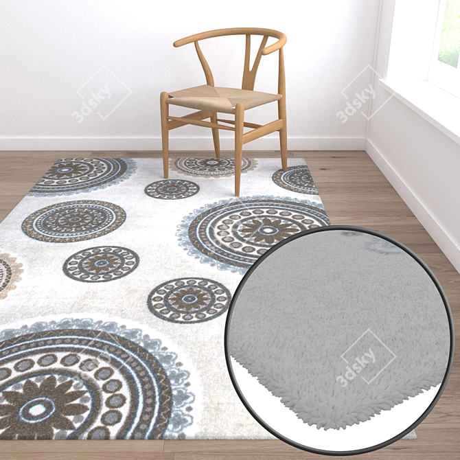 Luxury Carpet Set: Textured Carpets for Close and Wide Shots 3D model image 5