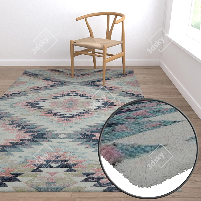 Multi-Texture High-Quality Carpet Set 3D model image 5