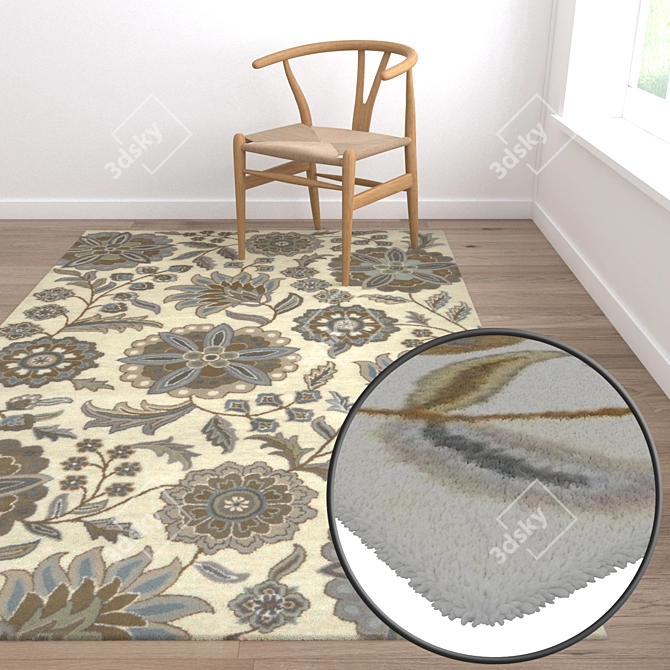 High-Quality Carpet Set | 3D Rug Textures 3D model image 5