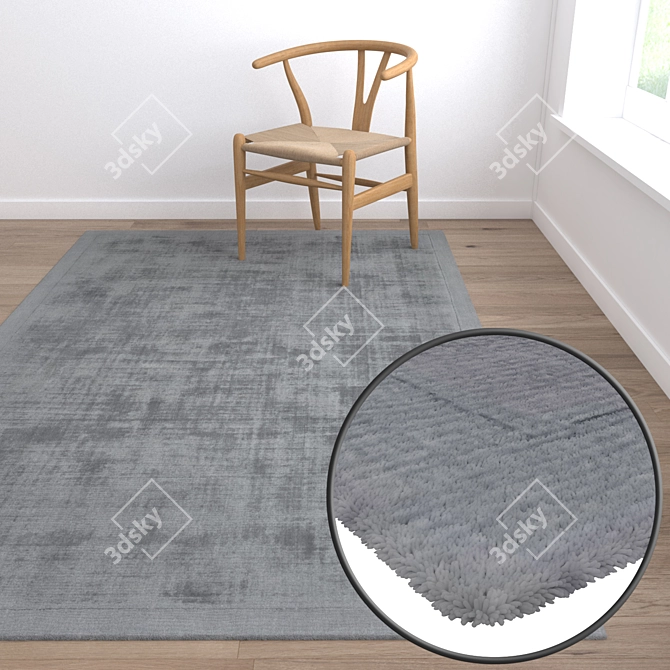 Luxury Carpet Set: High-Quality Textures, Multiple Variants 3D model image 5