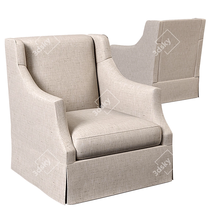 Sophisticated Sabrina Swivel Chair: Exquisite Design, Premium Comfort 3D model image 1