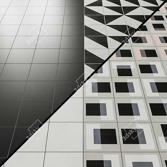 Title: Futuristic Tiles by 41ZERO42 FUTURA 3D model image 4