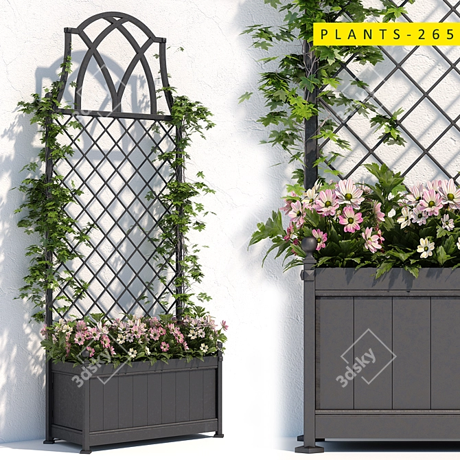 Modern Villa Planters | Outdoor Elegance 3D model image 1