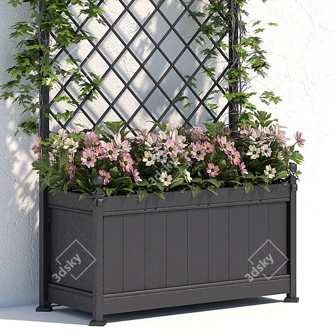 Modern Villa Planters | Outdoor Elegance 3D model image 2