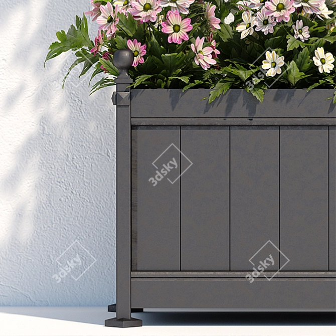 Modern Villa Planters | Outdoor Elegance 3D model image 4