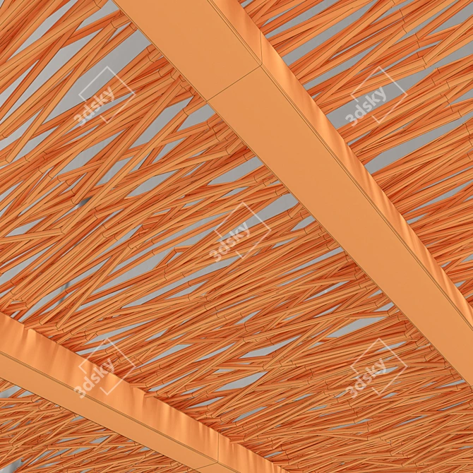 Branch Beam Wooden Ceiling 3D model image 5