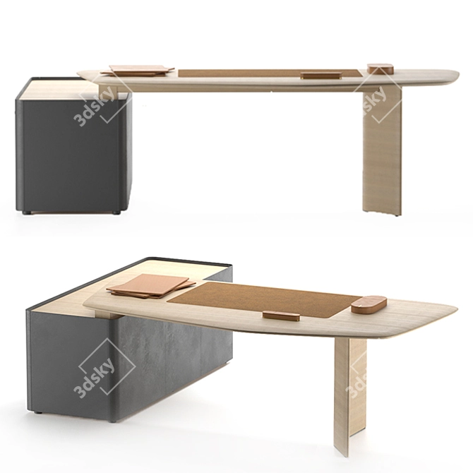 Poltrona Frau Trust Office Desk 3D model image 1