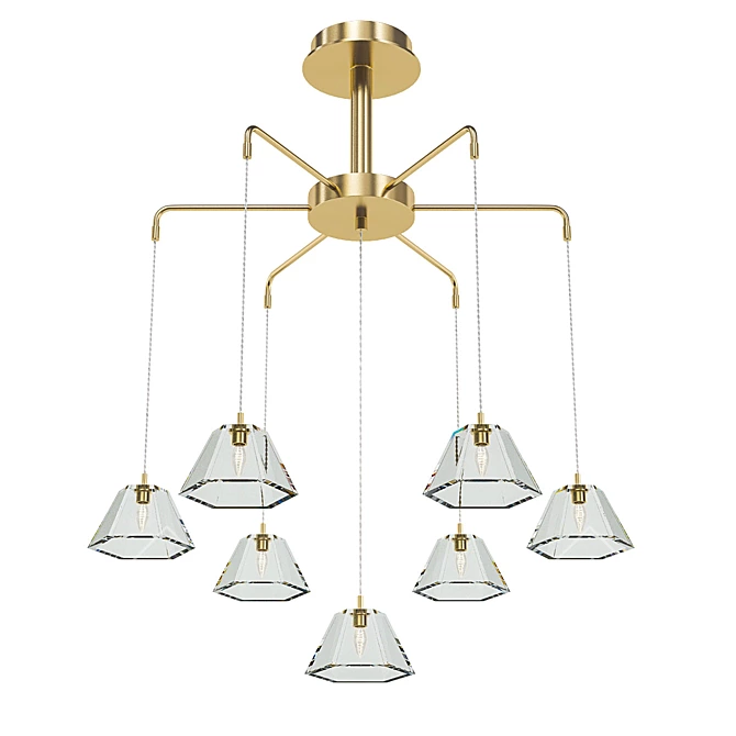 Elegant Goccia Pendant Light 3D model image 1