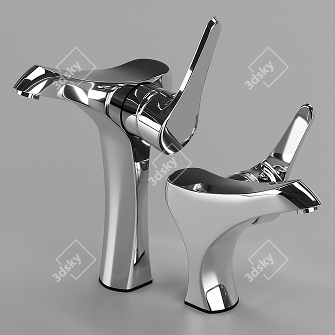 GROHE Dual Size Faucet: Modern & Detailed 3D model image 2