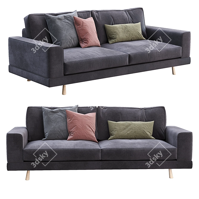 Modern Felis Aspen Sofa 3D model image 1