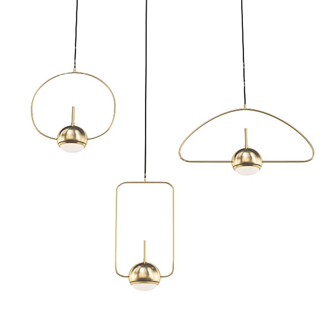 Modern Chandelier Collection Set 3D model image 5