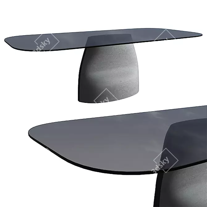 Elegant Gran Sasso Dining Table 3D model image 1