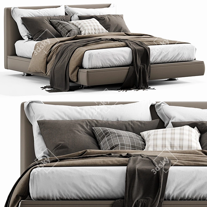 B&B Italia Richard: Modern Luxury Bed 3D model image 1