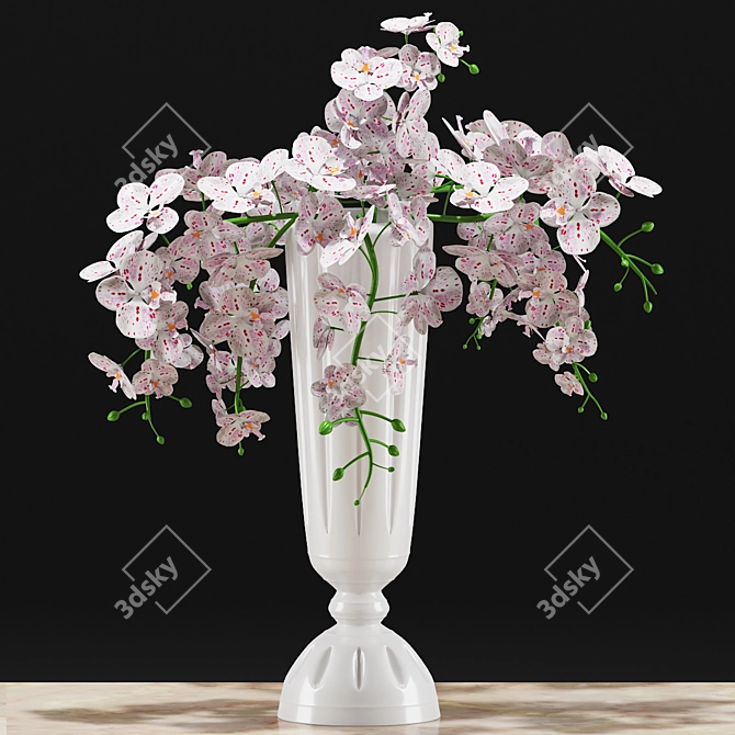 Elegant Orchid Bouquet 3D model image 1