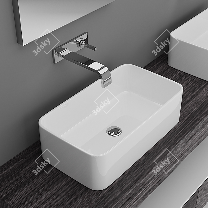 Change Washbasin Comp 204 - Stylish and Functional 3D model image 3