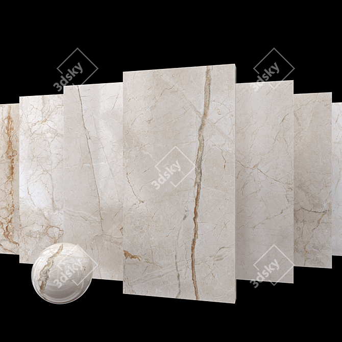 Marble Quest Ivory Set 3D model image 1