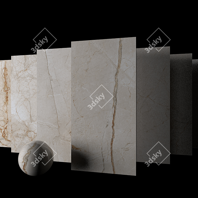 Marble Quest Ivory Set 3D model image 2