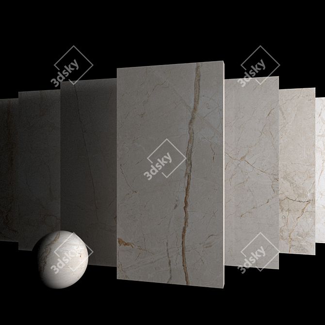 Marble Quest Ivory Set 3D model image 3