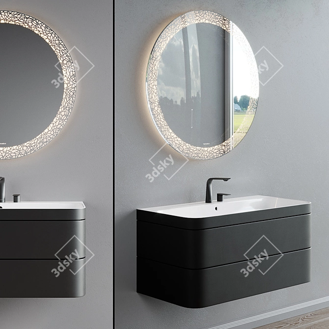 Happy D.2 Plus Vanity Unit: Stylish Duravit Design 3D model image 1