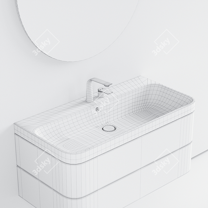 Happy D.2 Plus Vanity Unit: Stylish Duravit Design 3D model image 3