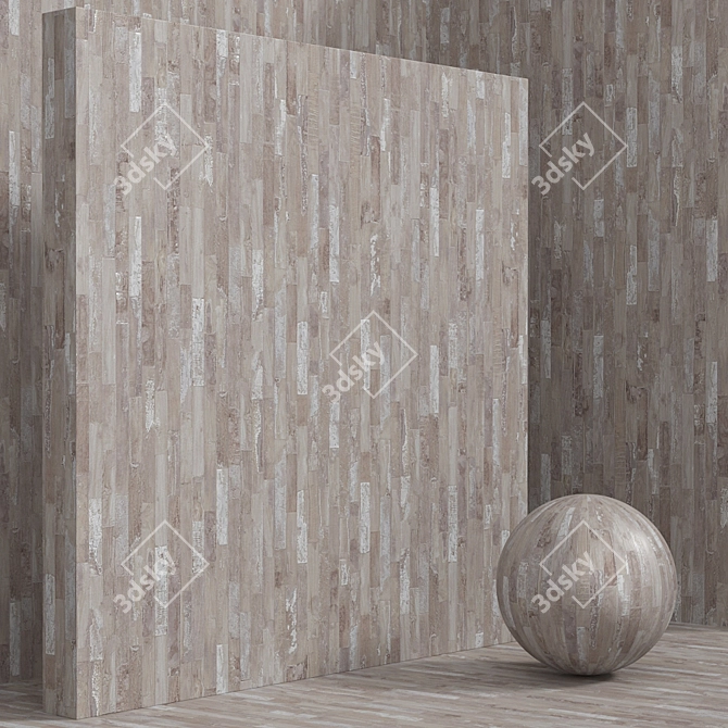 Seamless Wood Plank Set 3D model image 2