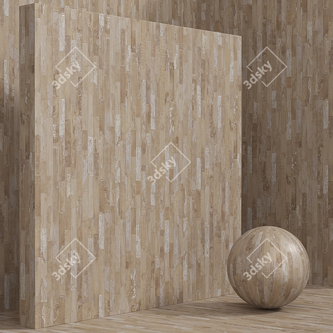 Seamless Wood Plank Set 3D model image 3