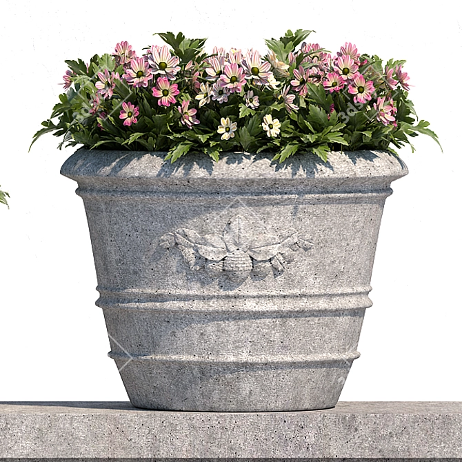 Outdoor Villa Planters 3D model image 4