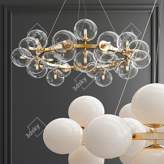 Elegant Chandelier Collection: 4 Exquisite Designs 3D model image 2