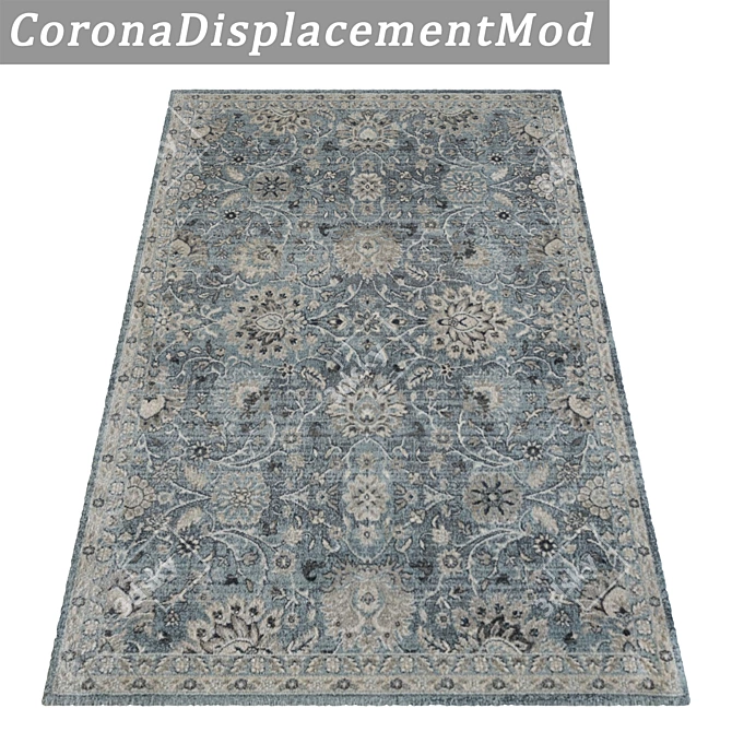 Modern Textured Carpet Set 3D model image 4