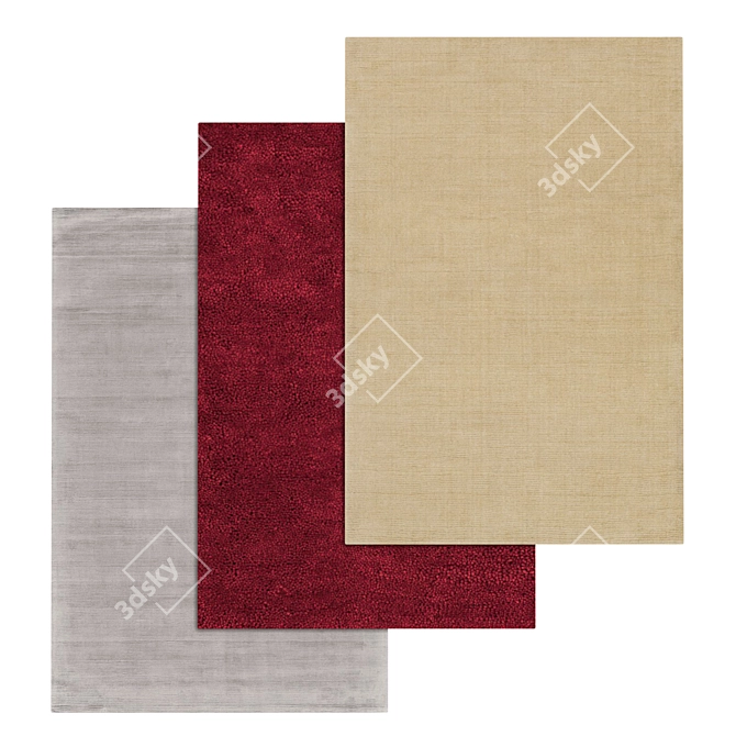 High-Quality Carpets Set 3D model image 1