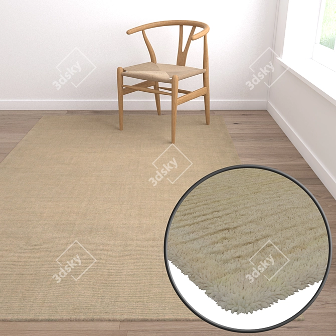 High-Quality Carpets Set 3D model image 5