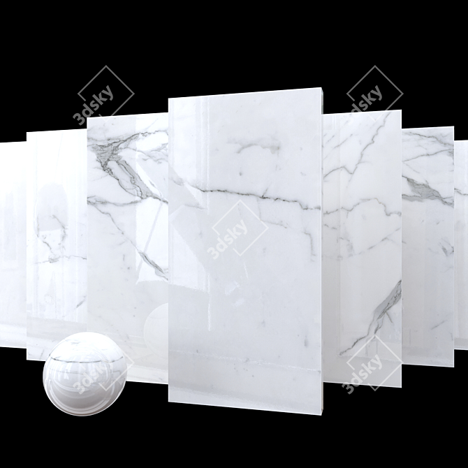 Luxury White Marble Legacy Set 3D model image 1