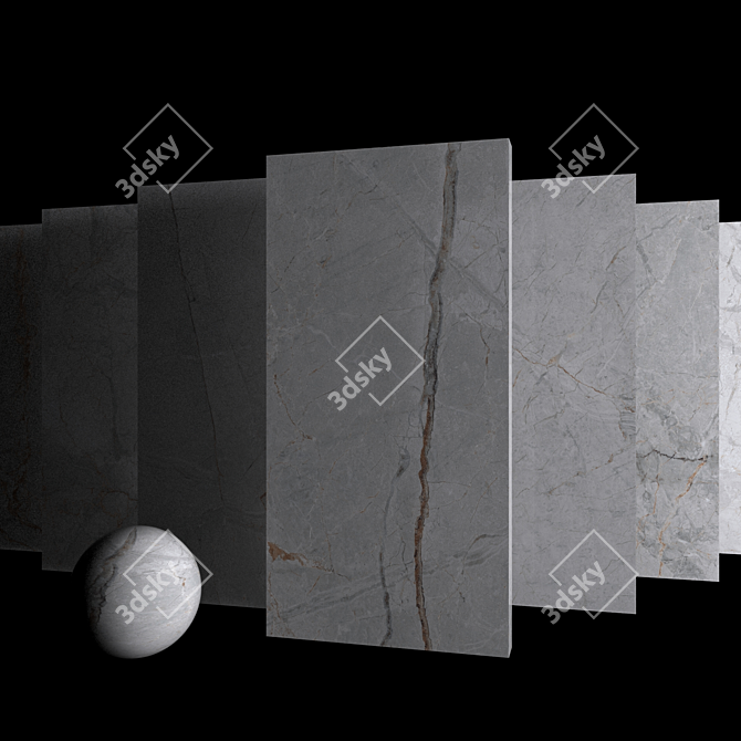 Marble Quest Gray Set 3D model image 3