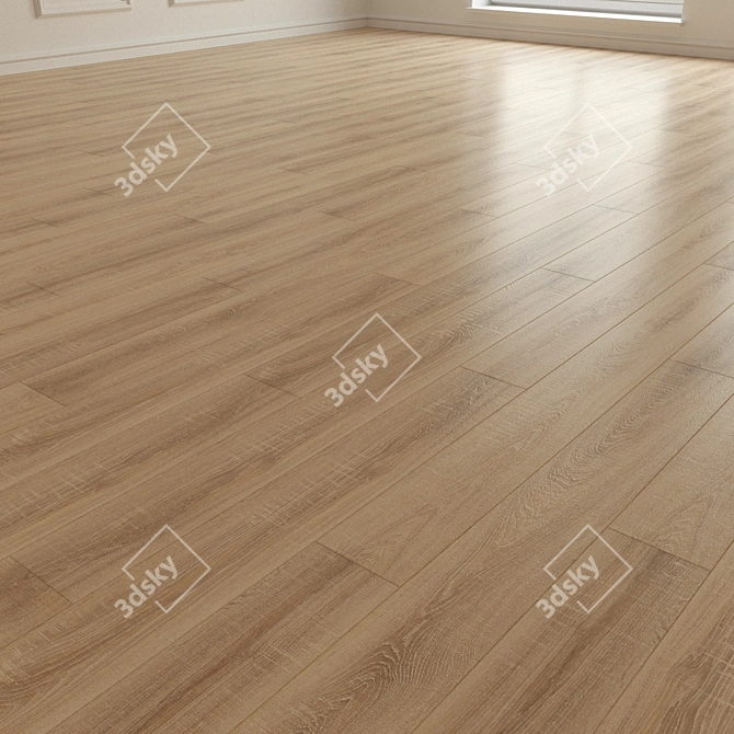 Natural Wood Laminate Flooring 3D model image 2