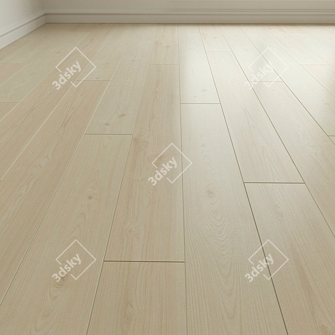 Natural Wood Parquet Flooring 3D model image 1