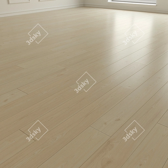 Natural Wood Parquet Flooring 3D model image 2