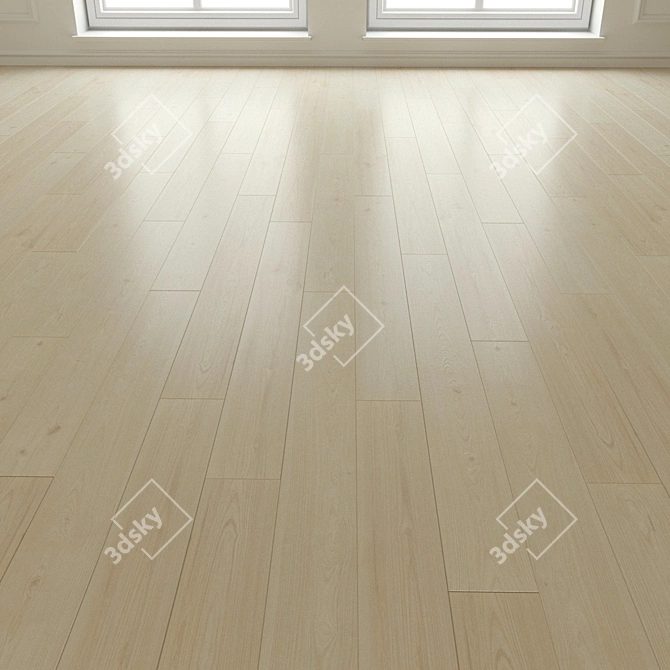 Natural Wood Parquet Flooring 3D model image 3