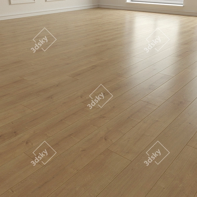 Natural Wood Parquet Flooring 3D model image 2