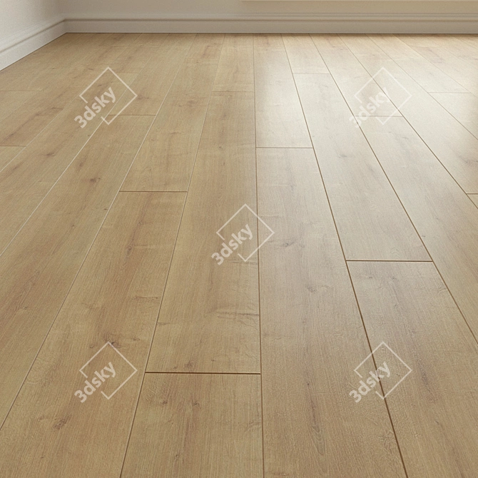 Natural Wood Laminate Parquet 3D model image 1