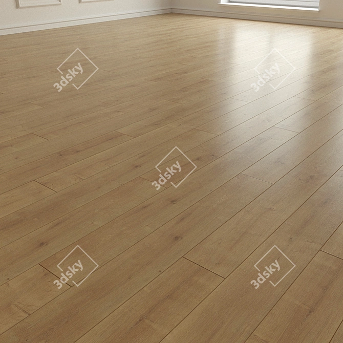 Natural Wood Laminate Parquet 3D model image 2