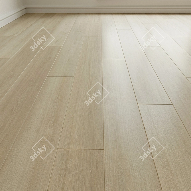 Natural Wood Parquet Laminate 3D model image 1