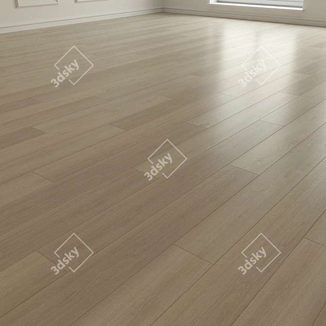 Natural Wood Parquet Laminate 3D model image 2