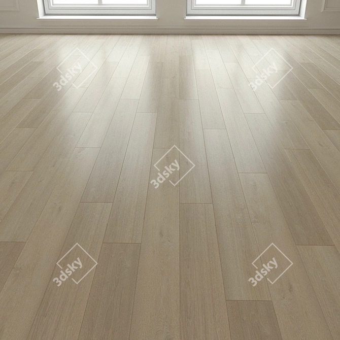 Natural Wood Parquet Laminate 3D model image 3