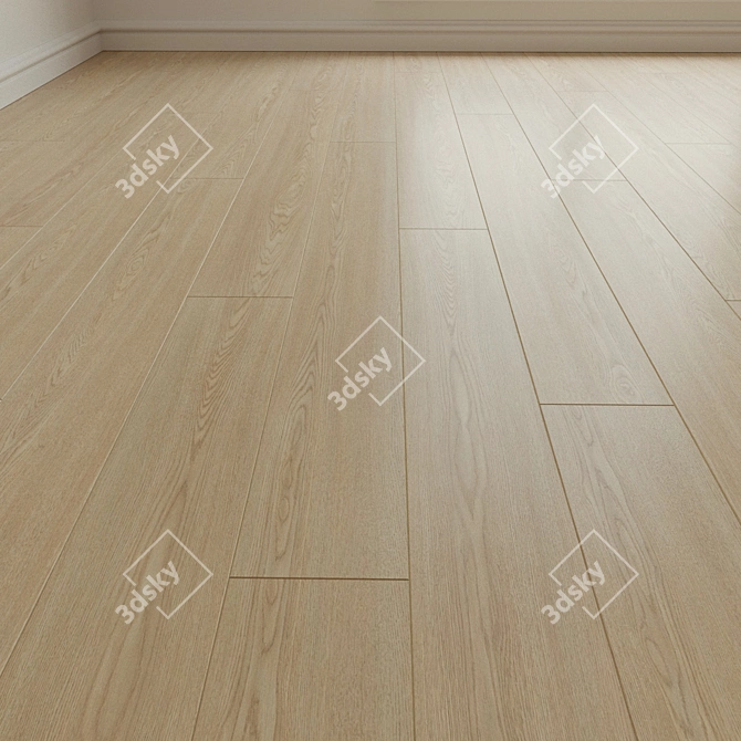 Natural Wood Laminate Parquet 3D model image 1