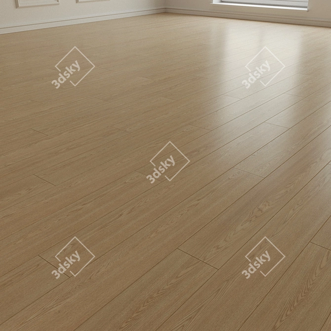 Natural Wood Laminate Parquet 3D model image 2