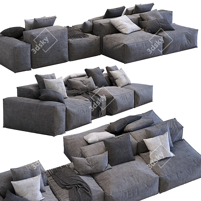 Modern Bonaldo Peanut B Sectional 3D model image 4